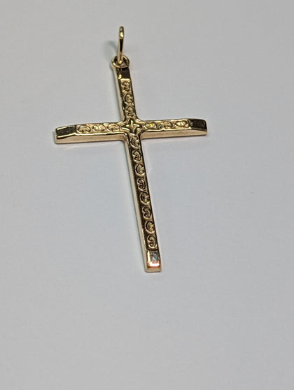14CT GOLD PATTERNED CROSS PENDANT PRESTON STORE