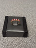 9ct Gold Ring With Red Diamonds Size-O 1.3g