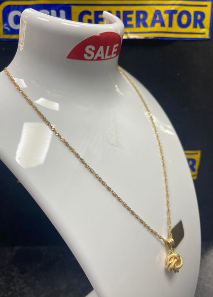 18ct Gold Chain and Pendant 3.44g 18