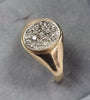 9ct Gol;d Signet Ring with Stones Size "Y"