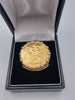 22ct Gold Full Sovereign (8 Gram) Coin Ring In 9ct Gold Surround (8.09 Grams) - Size U - 16.07 Grams