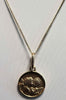 9ct Yellow Gold Chain And Cherub Pendant -1.94G - 18" - Hallmarked