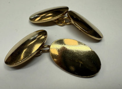 9CT YELLOW GOLD CUFFLINKS