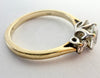 9ct Yellow gold three stone lab grown diamond size O