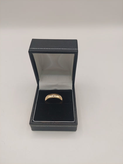 9k Gold wedding Band Ring 2.47G Hallmarked(375)&Tested Size O