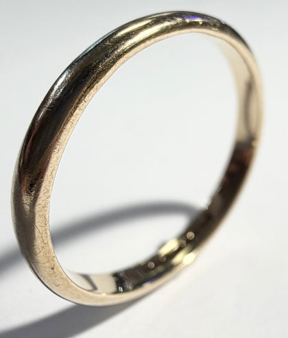 9ct yellow gold wedding band ring size X