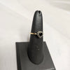 9ct Yellow Gold Black Stone Ring - Size M