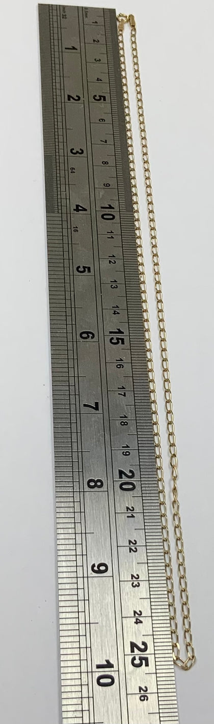 9CT Gold Oval Link Cable Chain 50cm, 20”