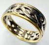 18ct yellow and white gold celtic knot ring size u 1/2
