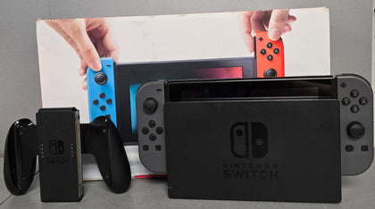 Nintendo Switch Console, 32GB + Grey Joy-Con ***Boxed, No charger, With Dock & 3rd party joycons***