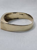9ct Yellow Gold Gents Signet With Diamond Stones - Size X - 2.44 Grams