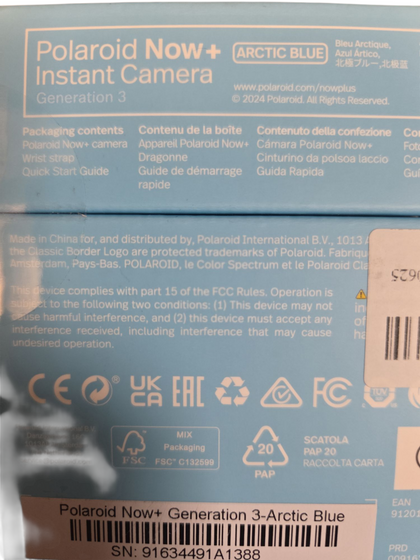 ** Black Friday Sale **  Polaroid Now+ Instant Camera Generation 3 | Arctic Blue