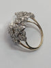 9ct gold ring with white gold & CZ stones size L1/2