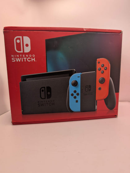 Nintendo Switch Console, 32GB + Neon Red/Blue Joy-Con, Boxed