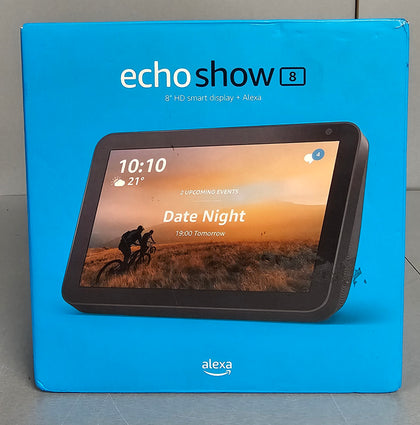 Echo Show 8 1st Gen Smart Speaker HD Display with Alexa - Charcoal