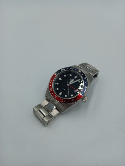 Rotary Gents Henley GMT Pepsi Dial Watch, 42mm Stainless Steel - New Generic Watch Box Included