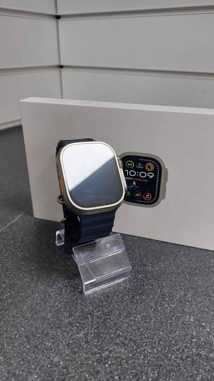 PRE OWNED, WATCH ULTRA 2 (CEL) NO STRAP, NATURAL TITANIUM, 49MM, BOXED WITH CHARGER