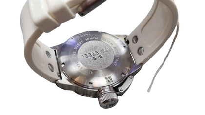 TW STEEL WATCH TW535 WHITE SILICONE STRAP