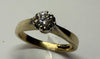 9ct yellow gold diamond ring size J