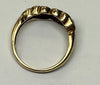 9CT GOLD DIAMOND HEARTS RING SIZE L 1/2
