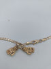 9k Gold Chain With boxing gloves pendant 24" 9.8G Hallmarked(375)&Tested
