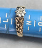 9ct Gold Patterned Diamond Ring Size M