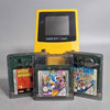 Game Boy Color Console, Yellow, Unboxed and 3 games