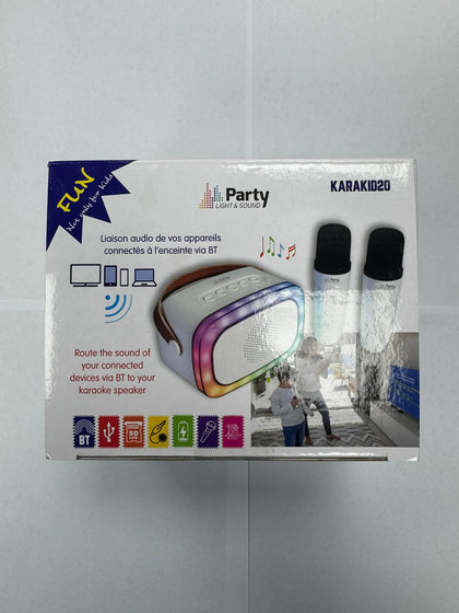 Smart karaoke bluetooth speaker with 2 wireless mics