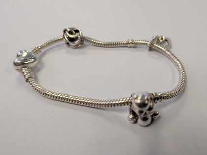 Pandora Bracelet With. 3 Charms
