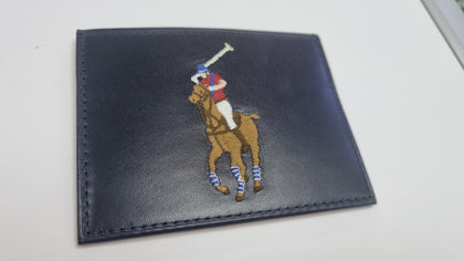 POLO RALPH LAUREN PONY CARD CASE BLACK LEYLAND.