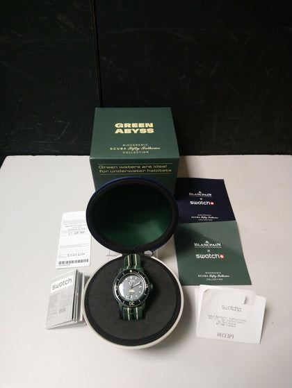 Swatch X Blancpain Scuba Fifty Fathoms Green Abyss (SO35G100)