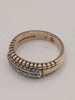 (9ct 375 Hallmarked&Tested), Gold Ring With Small Diamonds, Weight: 5.12g, Size: L