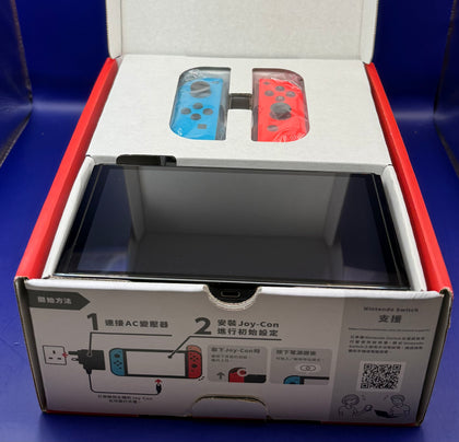 Nintendo Switch Console 64GB OLED Neon Red / Blue  Boxed - Chesterfield