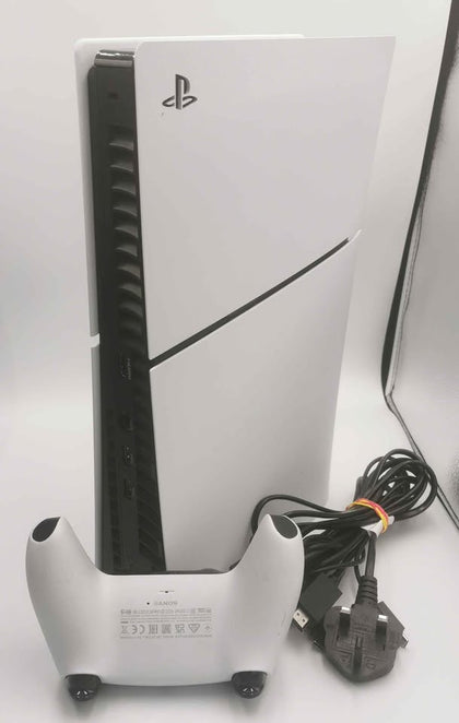 Sony PlayStation 5 Slim 1TB Digital Edition Console - White - Boxed With White Controller & Wires