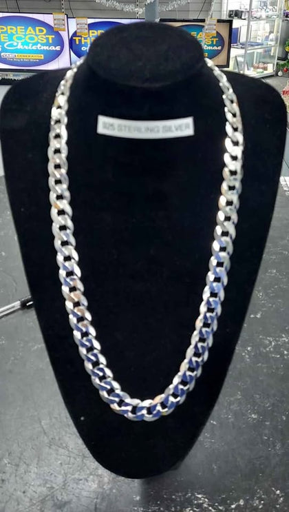 925 silver chain 26inch length, weight 151.57. New