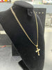 9ct Gold Necklace and Cross 17.33g