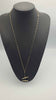 9ct Yellow Gold Fancy Link Chain Necklace With Double T-Bar Pendant - 4.62 Grams - 28" Long