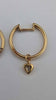 18ct Yellow Gold Sundance Hoop Earrings With CZ Heart Stone - 2.20 Grams