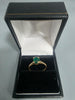 9CT Gold Ring With Green Stone 1.4G HM SIZE L