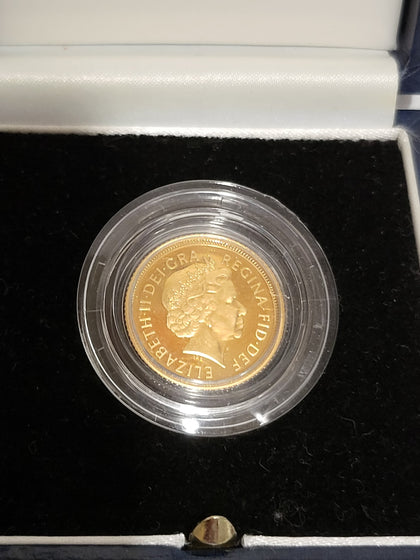 1999 Gold Proof Half Sovereign, Boxed and COA