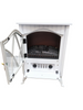 Free-standing Log Effect Stove - White