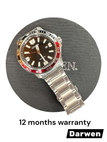 Citizen Eco-Drive Men's Sport Watch - Black and Red Face