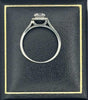 9ct white gold ring with a cubic zirconia stone size P