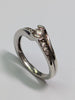 9ct White Gold Diamond Ring - Size K