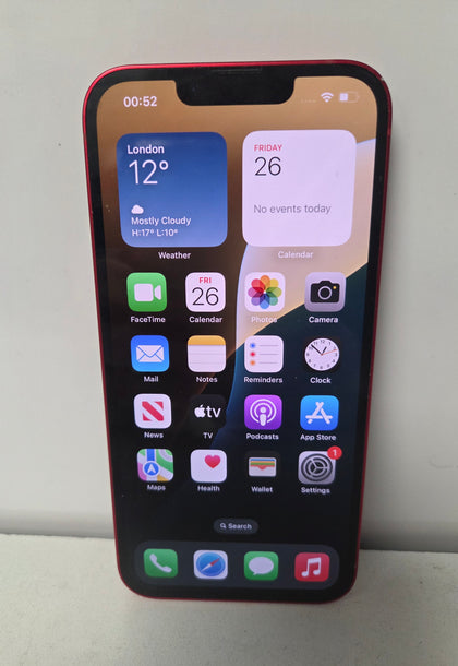 Apple iphone 13 red 128gb unlocked 87% Battery Health