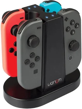 Venom Charging Station with 4 joycons and attachments plus joycon holder