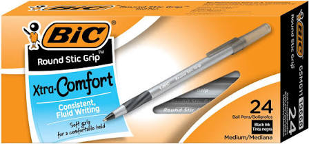 BIC Round Stic Grip Extra Comfort Ballpoint Pens