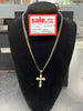 9ct Gold Necklace and Cross 17.33g