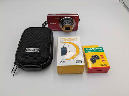 Sony Cyber-shot DSC-W690 16.1MP Digital Camera 10x Zoom, With Carry Case, 2 X Batteries & Charger