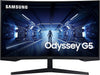 Samsung Odyssey LC32G55TQWUXEN 32" G55 1000R Curved Gaming Monitor - 144Hz, 1ms, 1440p QHD, Freesync Premium, HDR10, HDMI, 1 x Displayport,Black